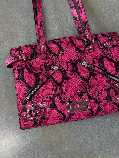 Vintage Y2K Pink Snakeskin Guess Purse [OS]