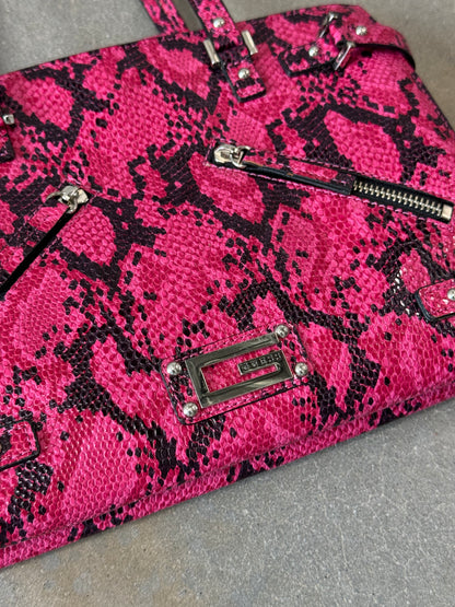 Vintage Y2K Pink Snakeskin Guess Purse [OS]