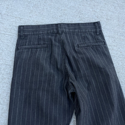 1990s Grey Striped Flare Denim [30x33]