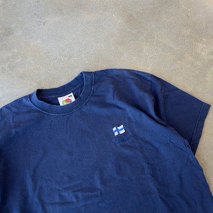 1990s Finland Embroidery Pocket T-Shirt [M]