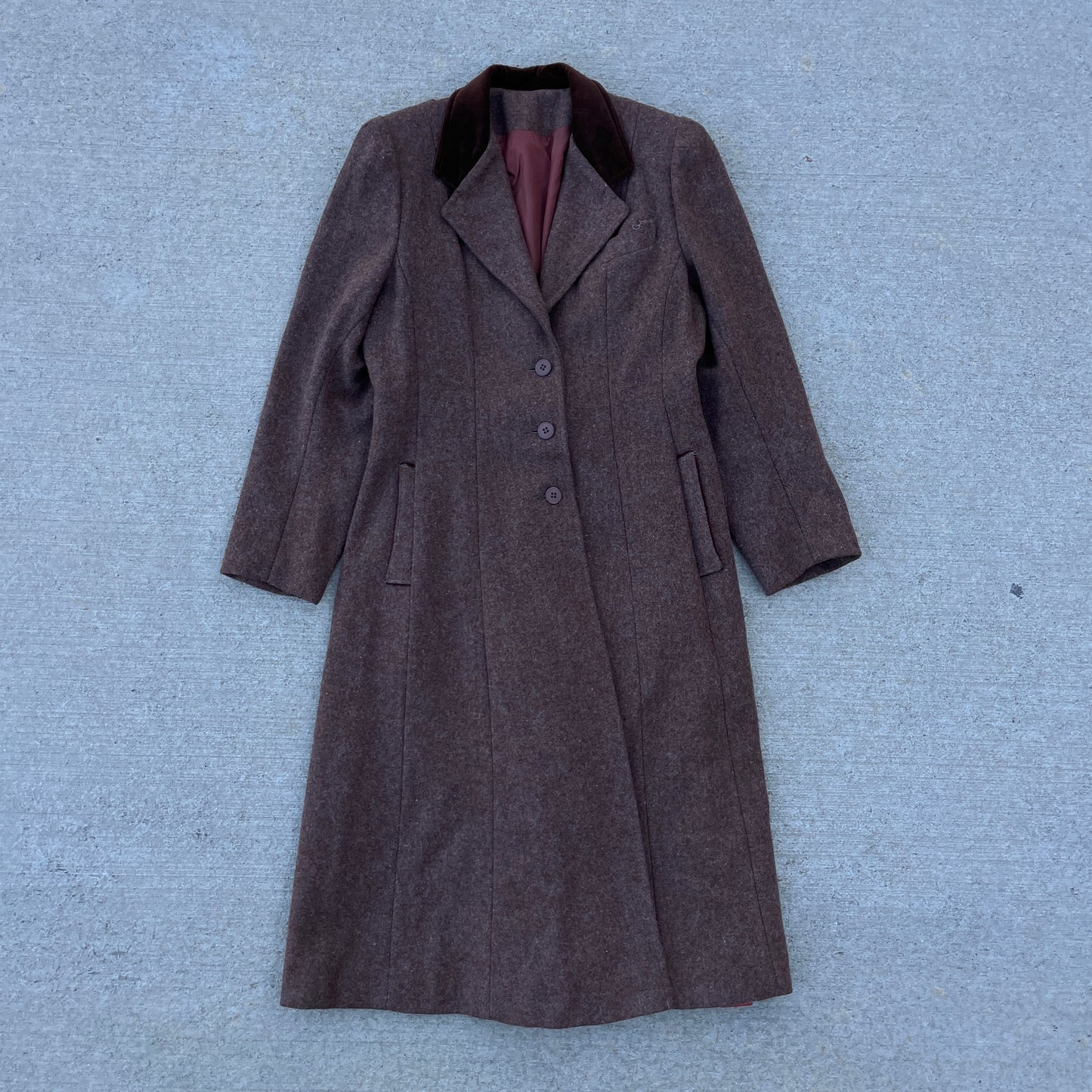 1970s Sears Pleated Wool Trenchcoat [M]