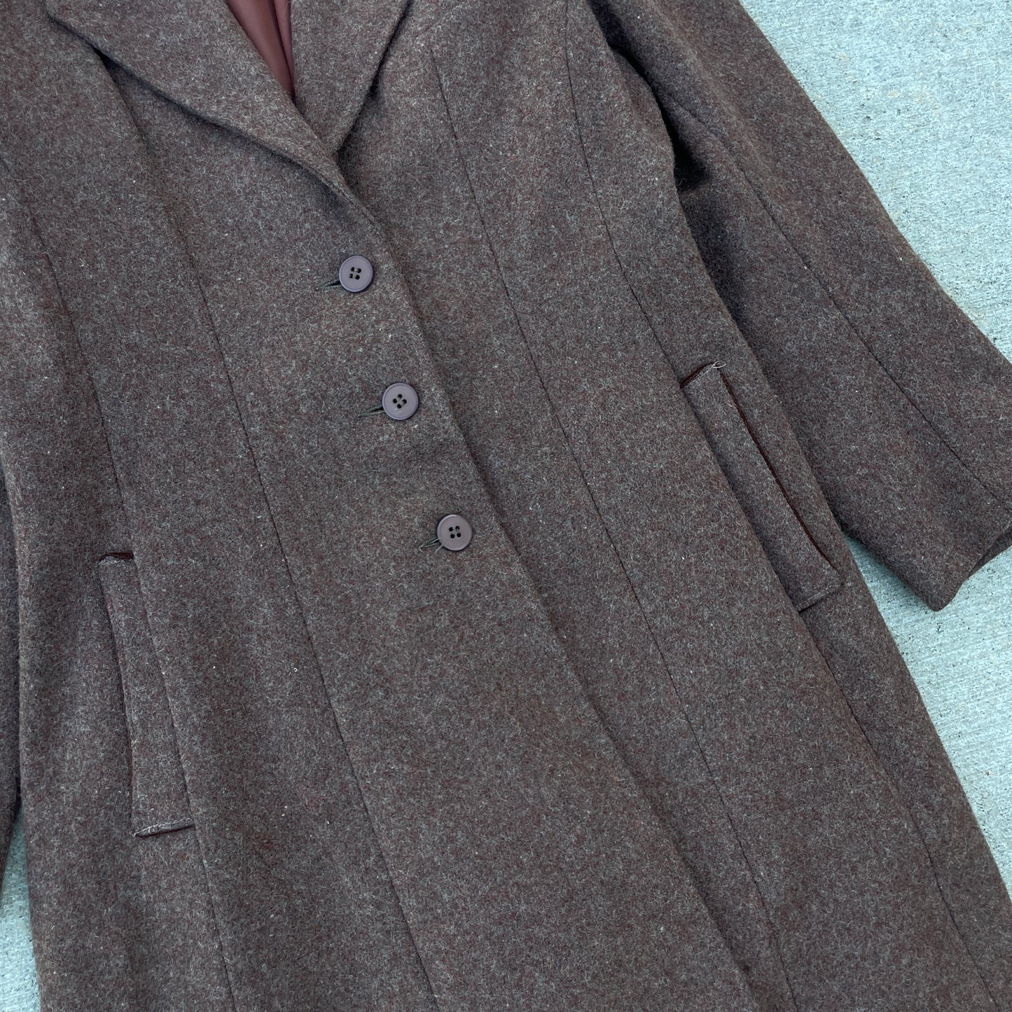 1970s Sears Pleated Wool Trenchcoat [M]