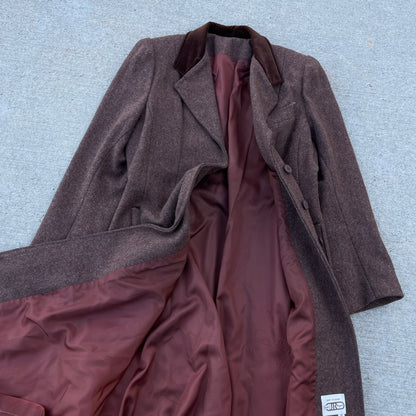 1970s Sears Pleated Wool Trenchcoat [M]