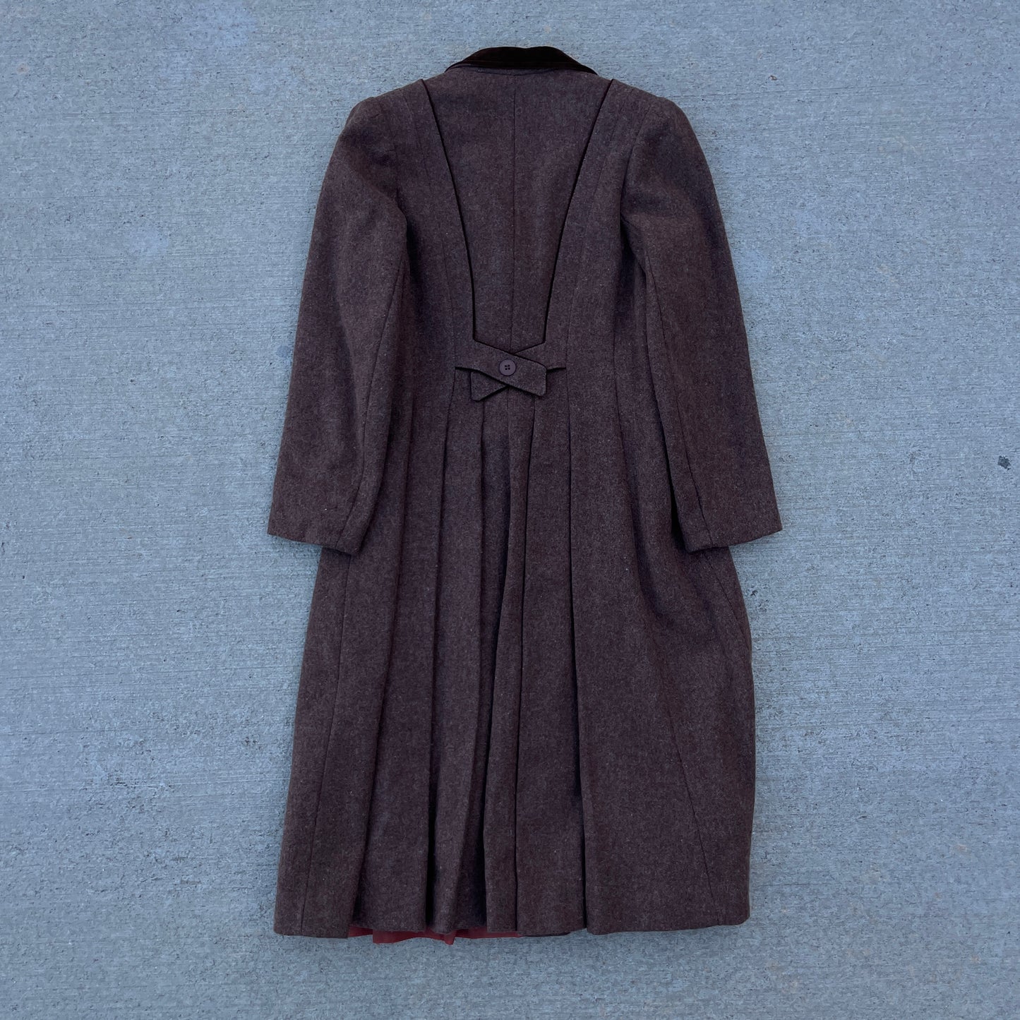 1970s Sears Pleated Wool Trenchcoat [M]