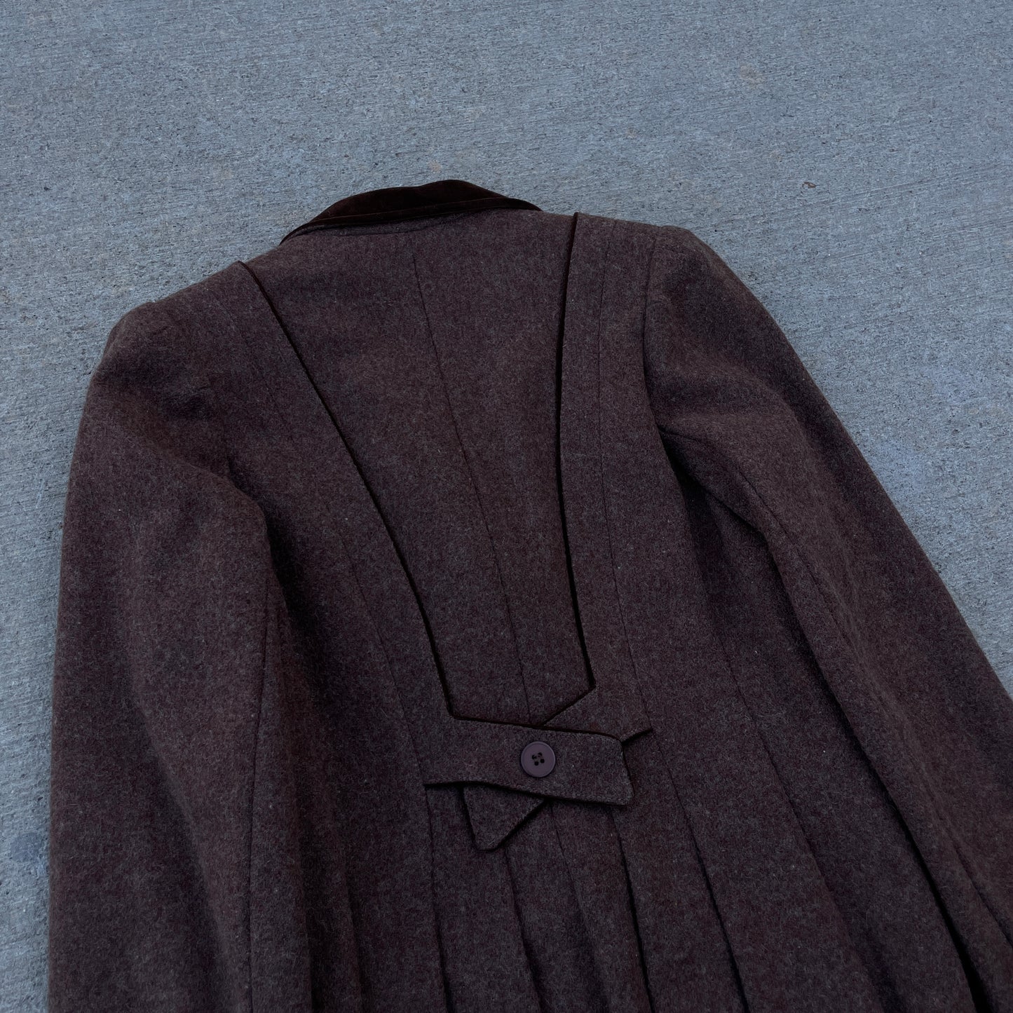 1970s Sears Pleated Wool Trenchcoat [M]