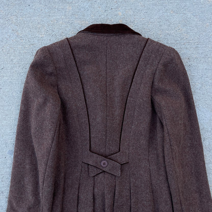 1970s Sears Pleated Wool Trenchcoat [M]