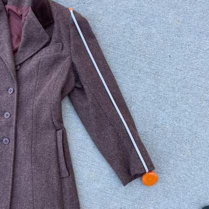 1970s Sears Pleated Wool Trenchcoat [M]