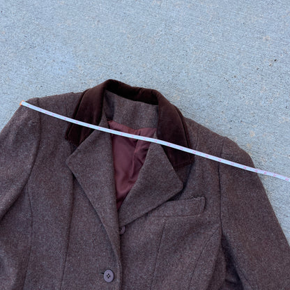 1970s Sears Pleated Wool Trenchcoat [M]