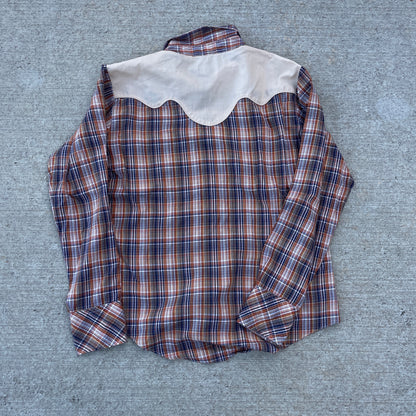 1980s Western Pearl Snaps Button-Up [L/XL]