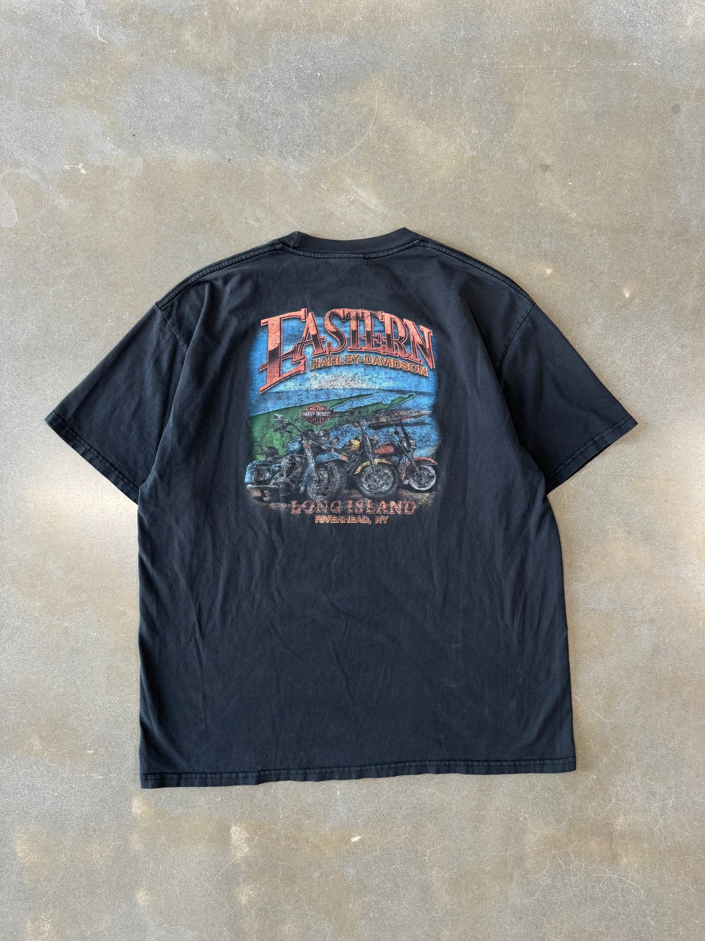 Vintage Y2K Faded Skull Harley Davidson T-Shirt [XL]