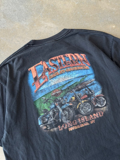 Vintage Y2K Faded Skull Harley Davidson T-Shirt [XL]