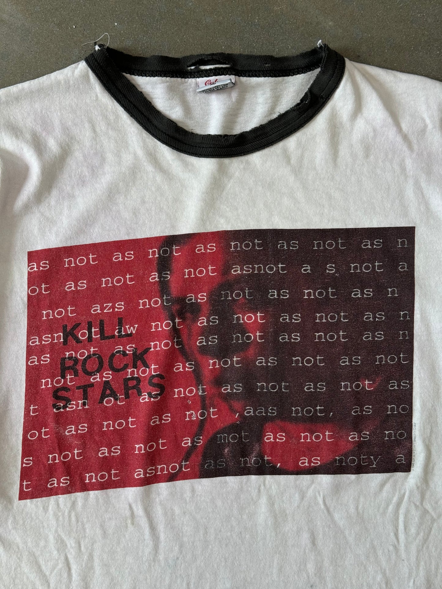 Vintage 1990s Kill Rock Stars Label Ringer Shirt [XL]