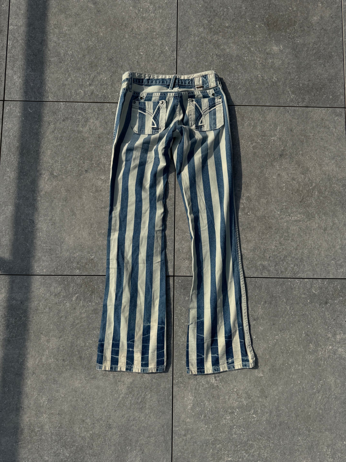 Y2K Japanese Brand Low Rise Pinstripe Flares [28]