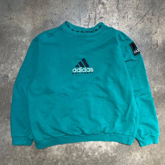 Y2K Adidas Equipment Collar Graphic Crewneck