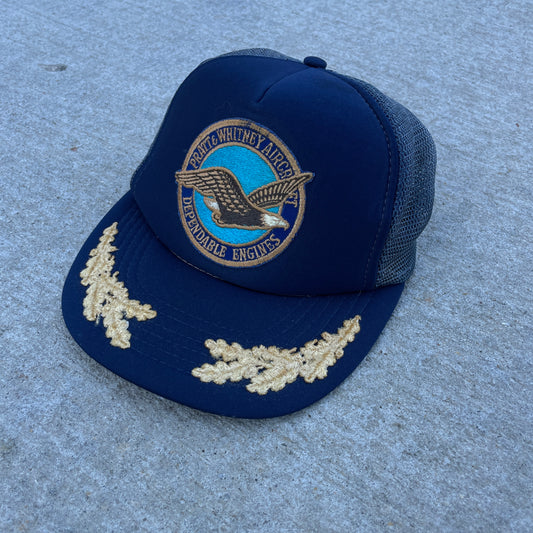 1980s Pratt & Whitney Aircraft Embroidered Trucker Snapback Hat