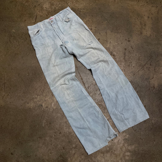 1970s Distressed Surfer Lightwash Jeans