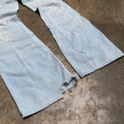 1970s Distressed Surfer Lightwash Jeans