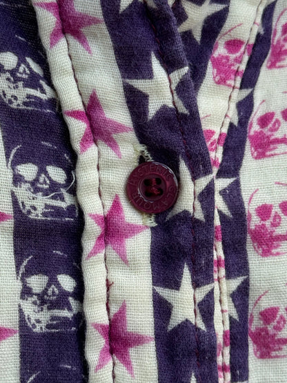 Hysteric Glamour Stars n Skulls 3/4 Button Up Shirt