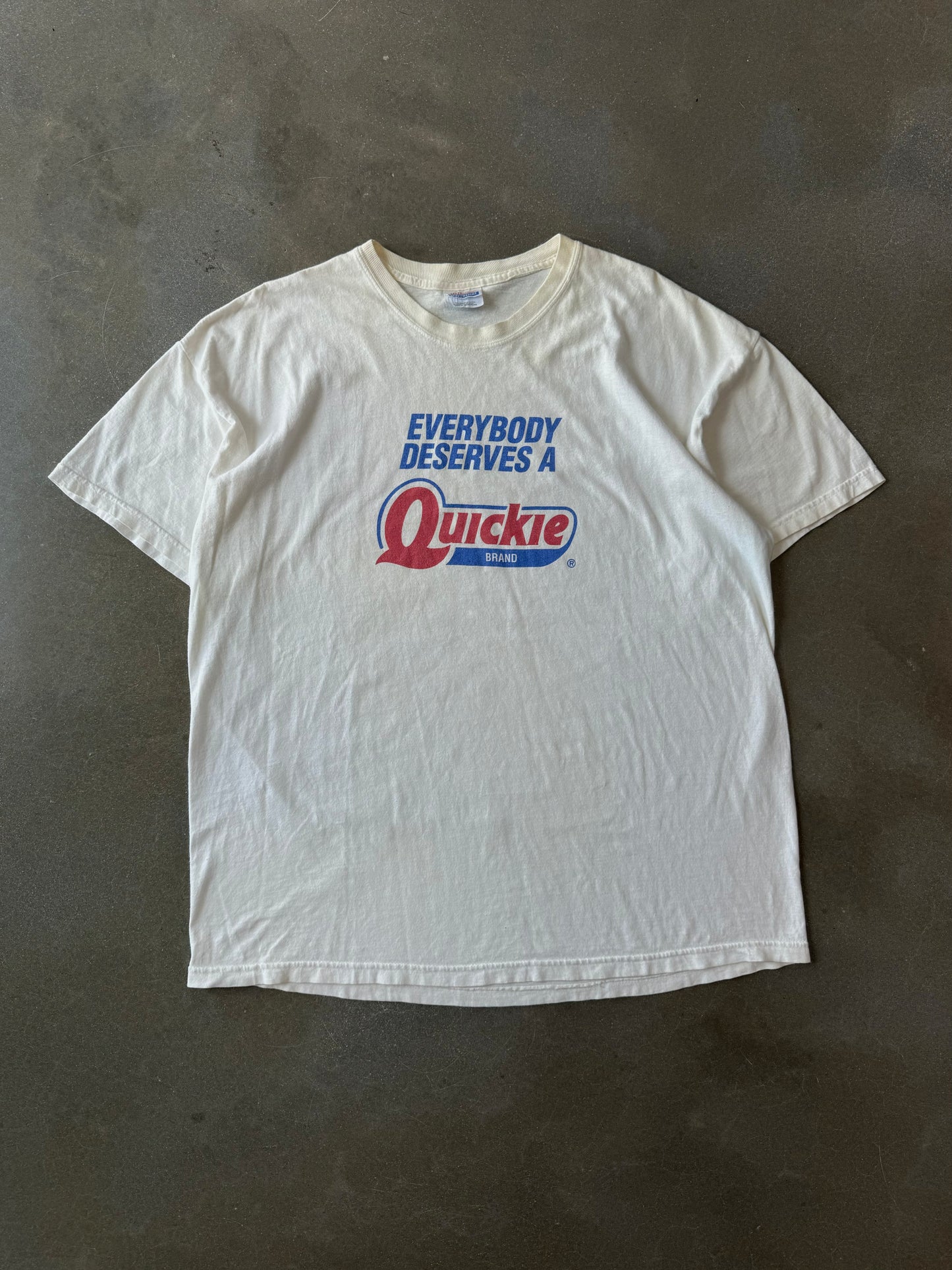 Vintage Y2K Everybody Deserves a Quickie Text T-Shirt [XL]