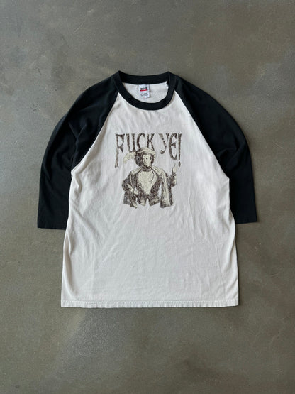 Vintage Y2k "Fuck Ye" Raglan Longsleeve T-Shirt [L]