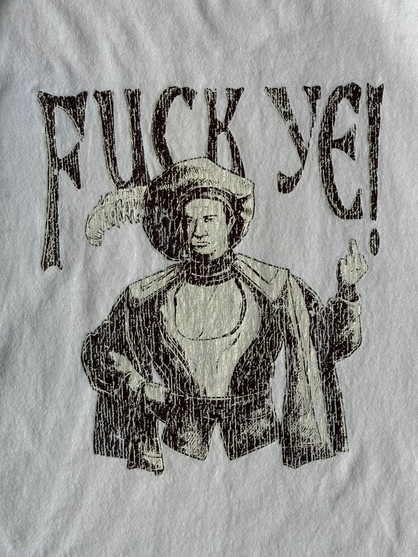 Vintage Y2k "Fuck Ye" Raglan Longsleeve T-Shirt [L]