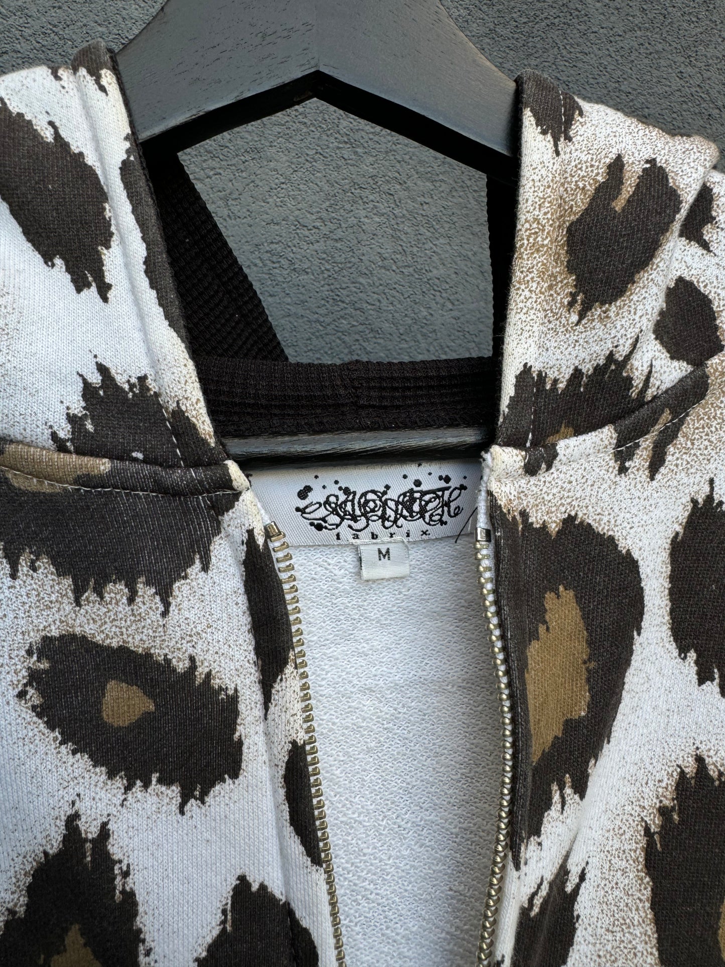 Sasquatchfabrix Leopard Print Thermal Lined Zip-Up [M]