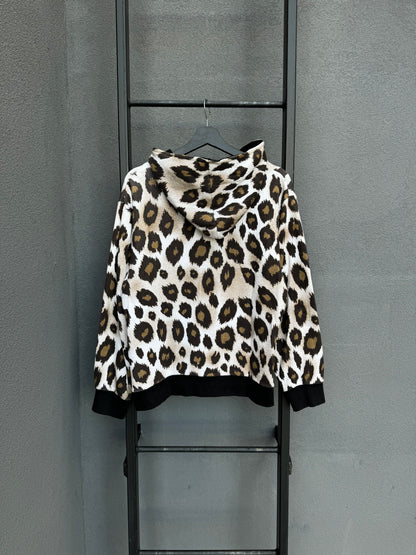 Sasquatchfabrix Leopard Print Thermal Lined Zip-Up [M]