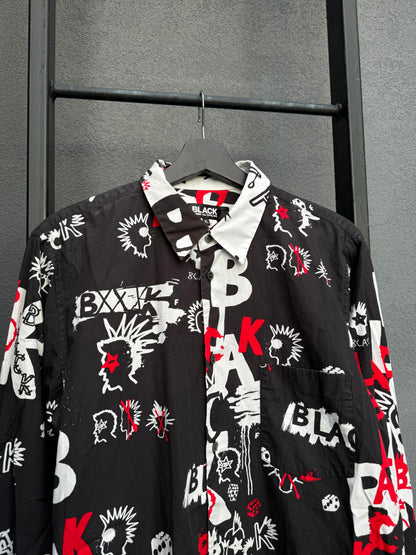 Comme Des Garcons Black Button-Up Shirt [XL]