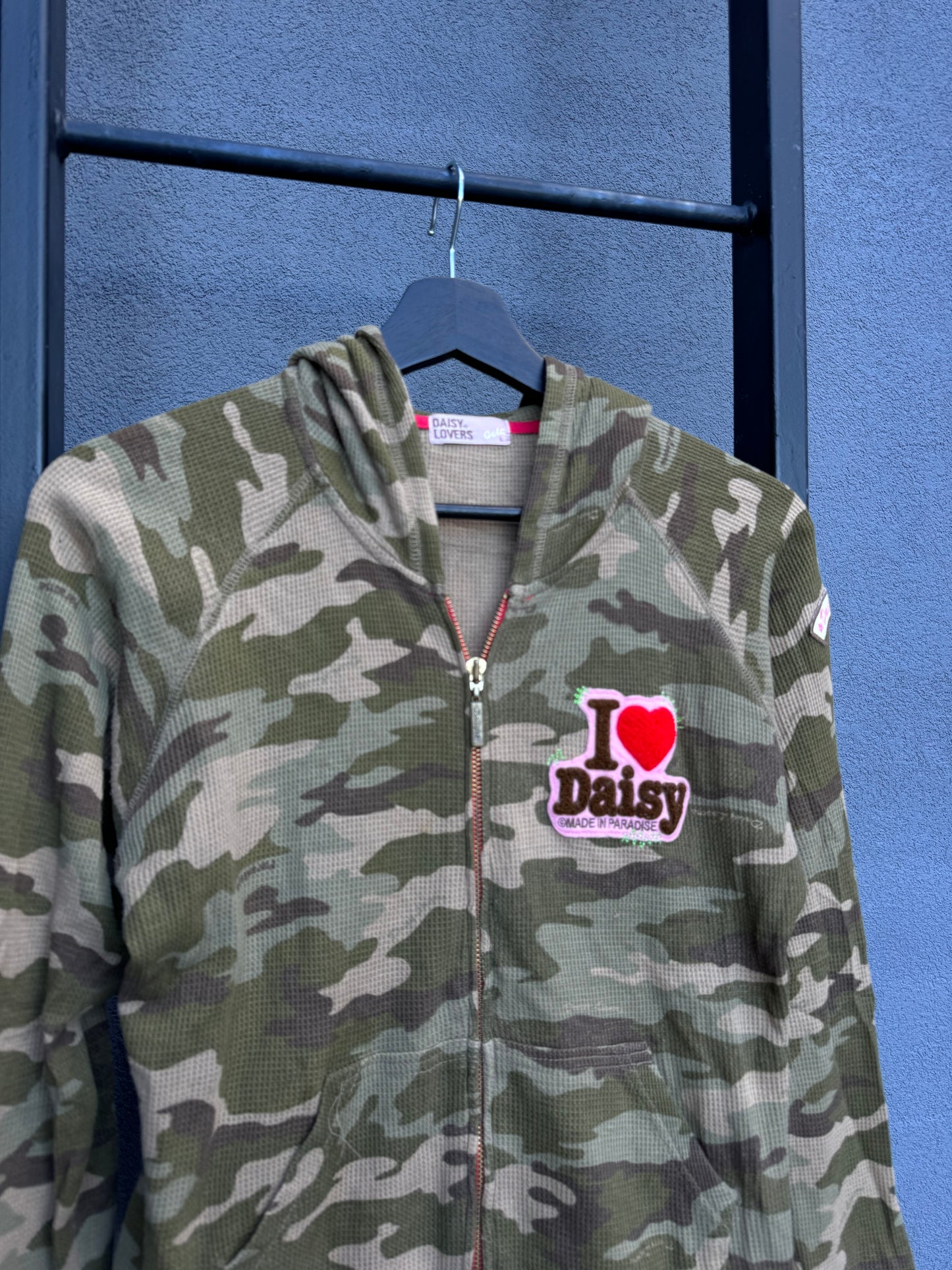 Japanese Brand I Love Daisy Camo Zip Up [M]