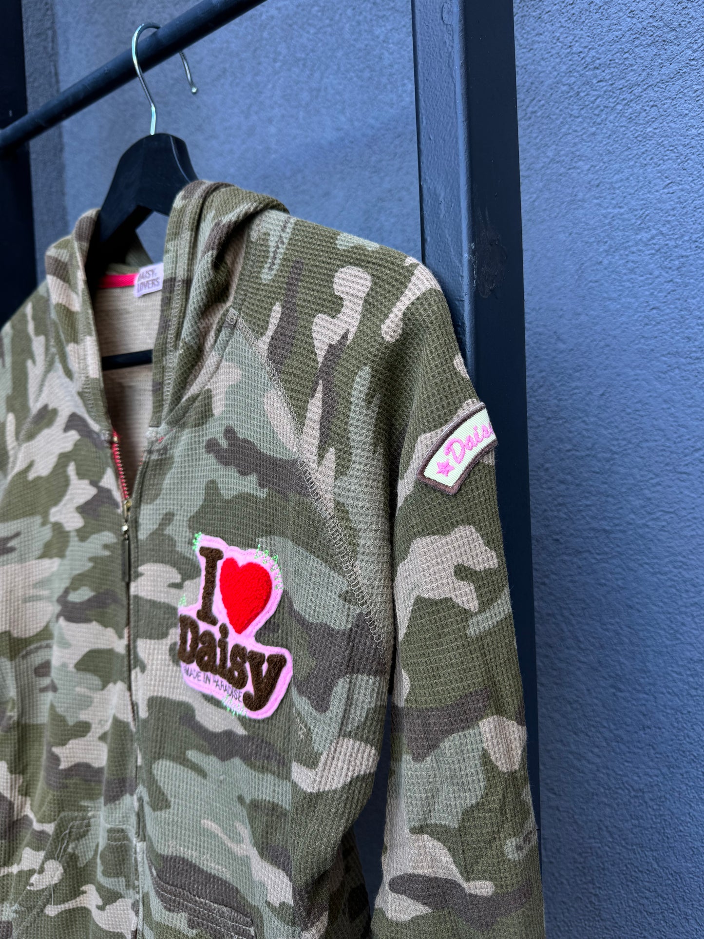 Japanese Brand I Love Daisy Camo Zip Up [M]