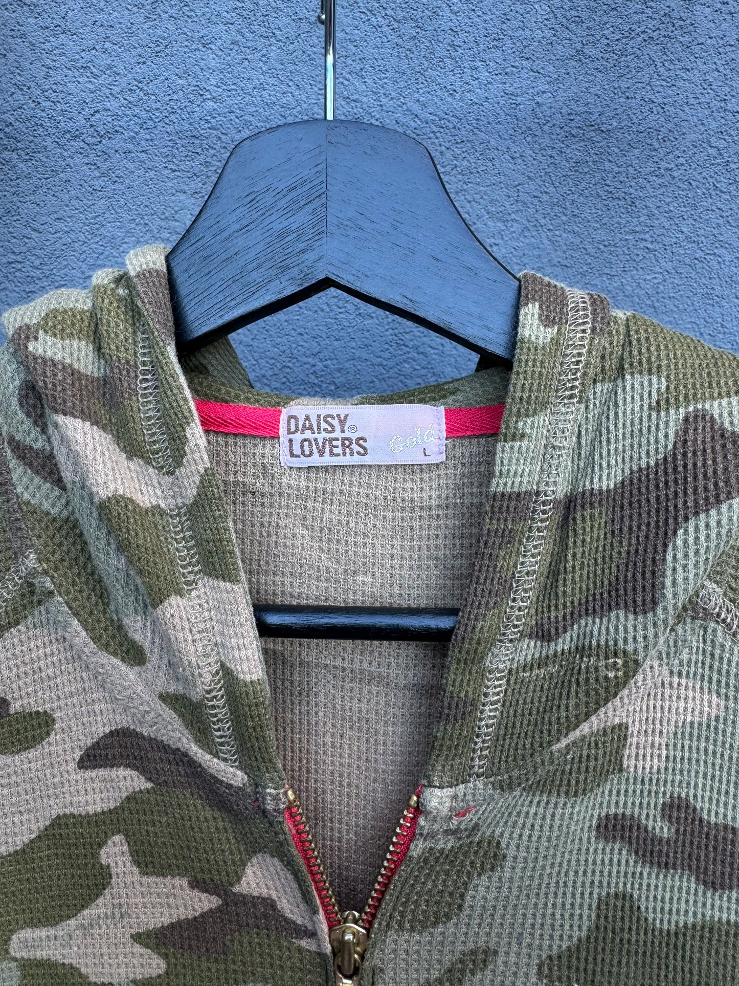 Japanese Brand I Love Daisy Camo Zip Up [M]