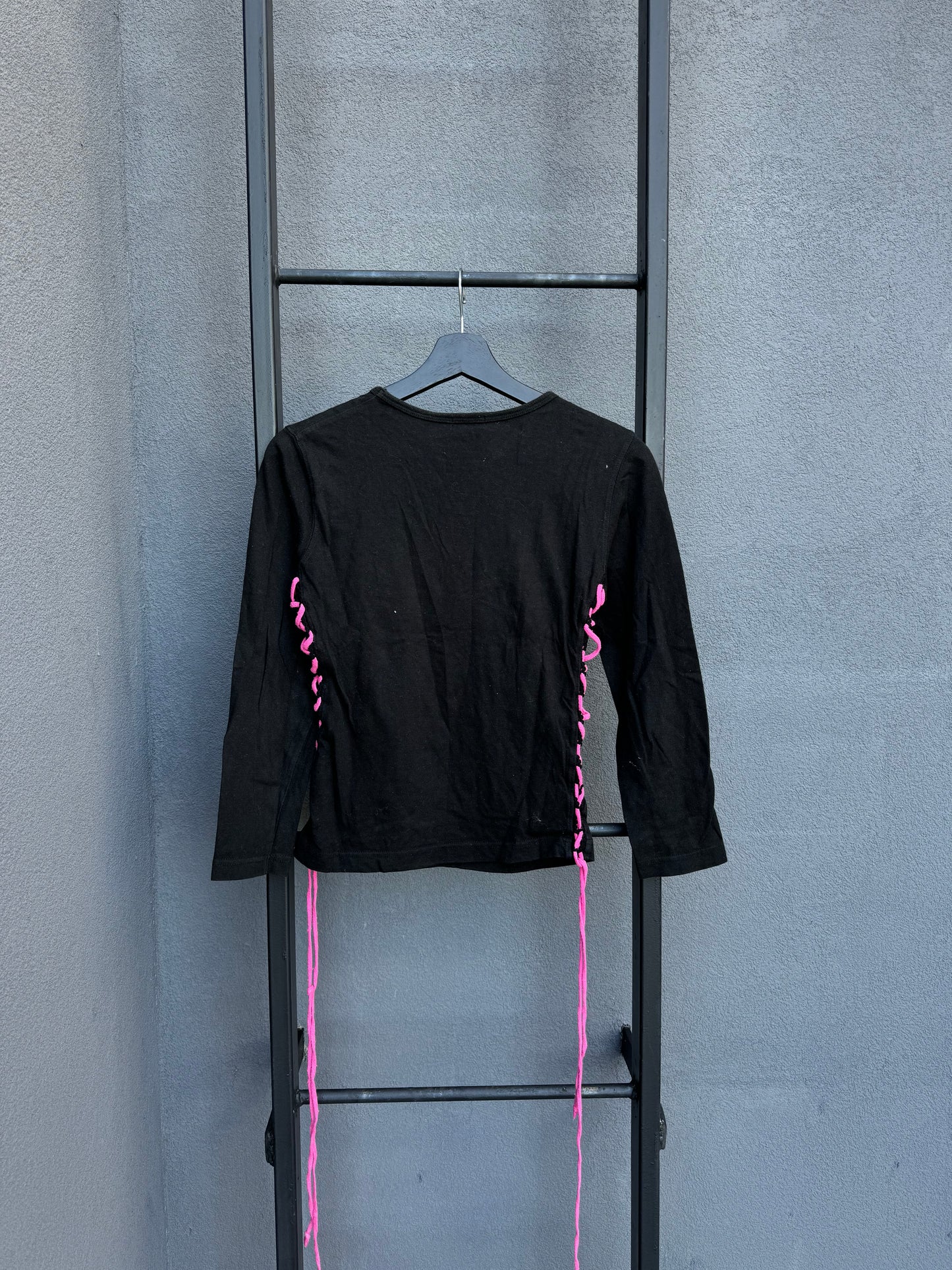 Japanese Brand Text String Shirt [S/M]