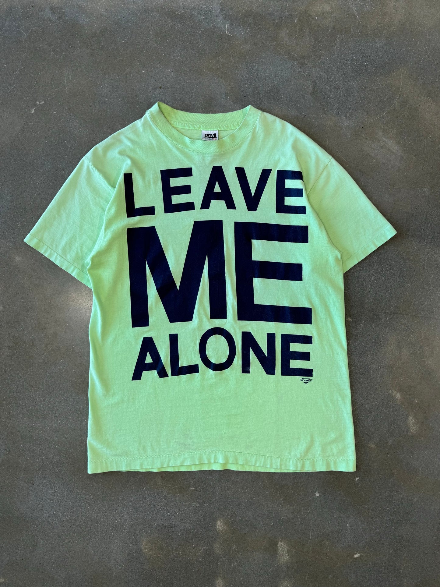 Vintage 1990s Leave Me Alone Text T-Shirt [L/XL]